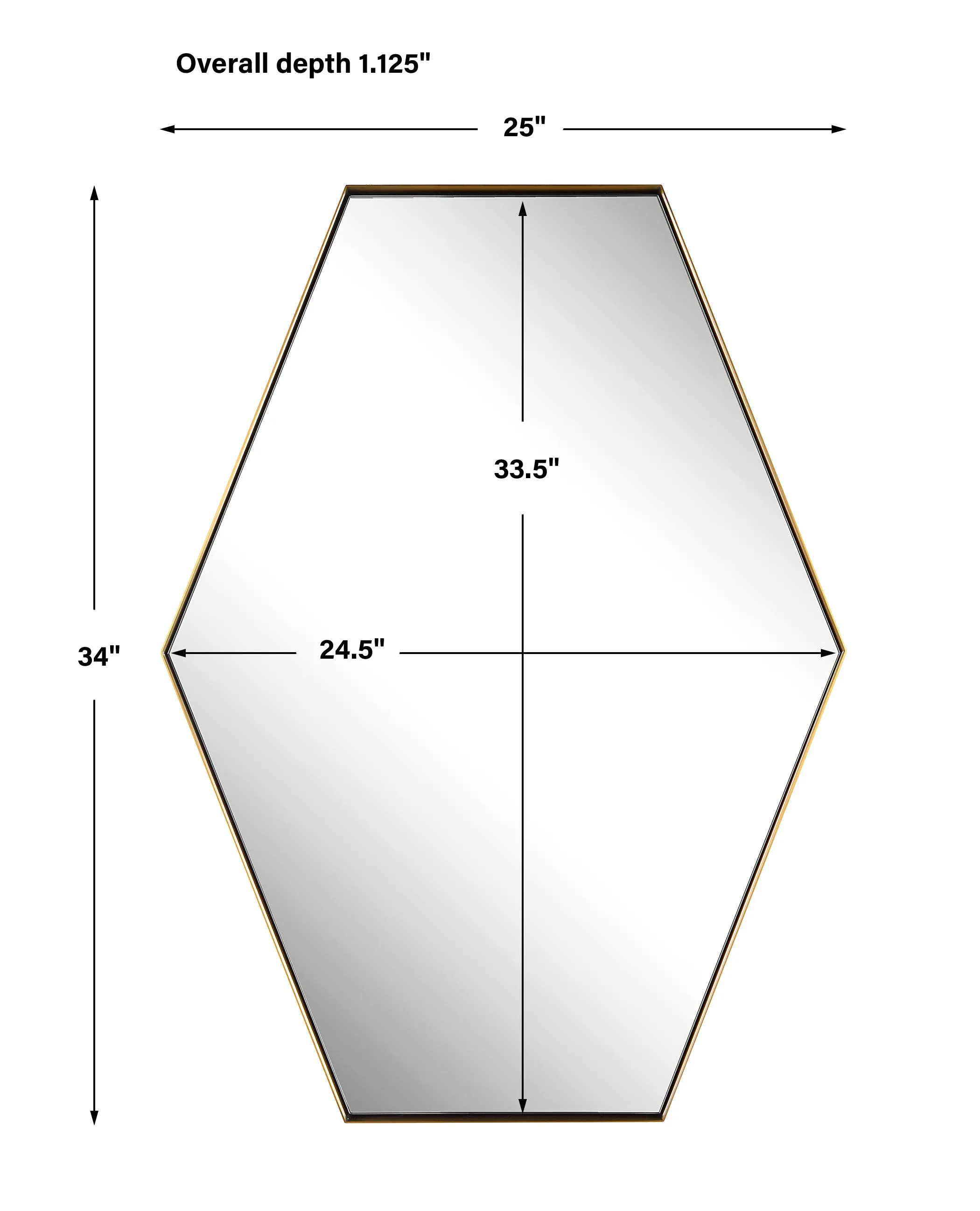 Uttermost Ankara Brass Hexagon Mirror