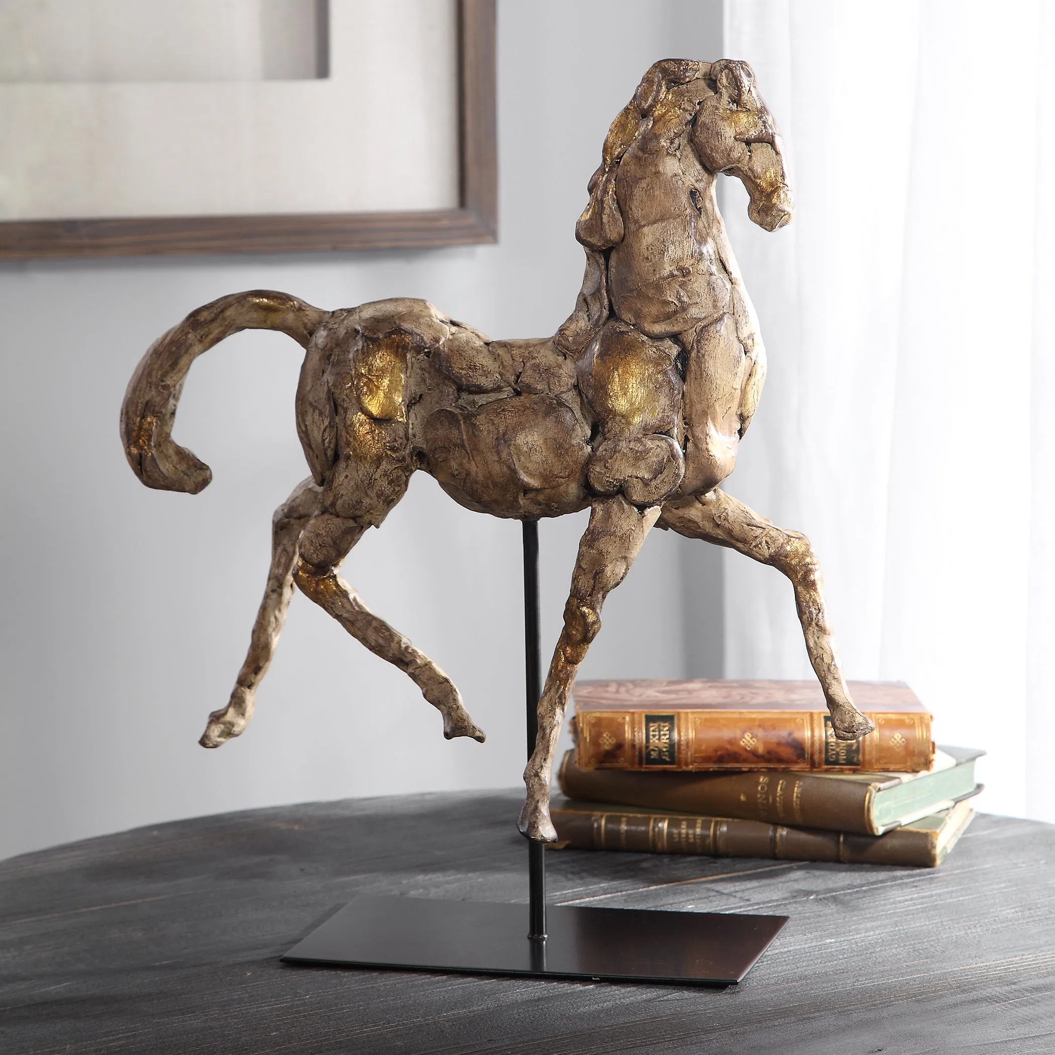 Uttermost Caballo Dorado Horse Sculpture