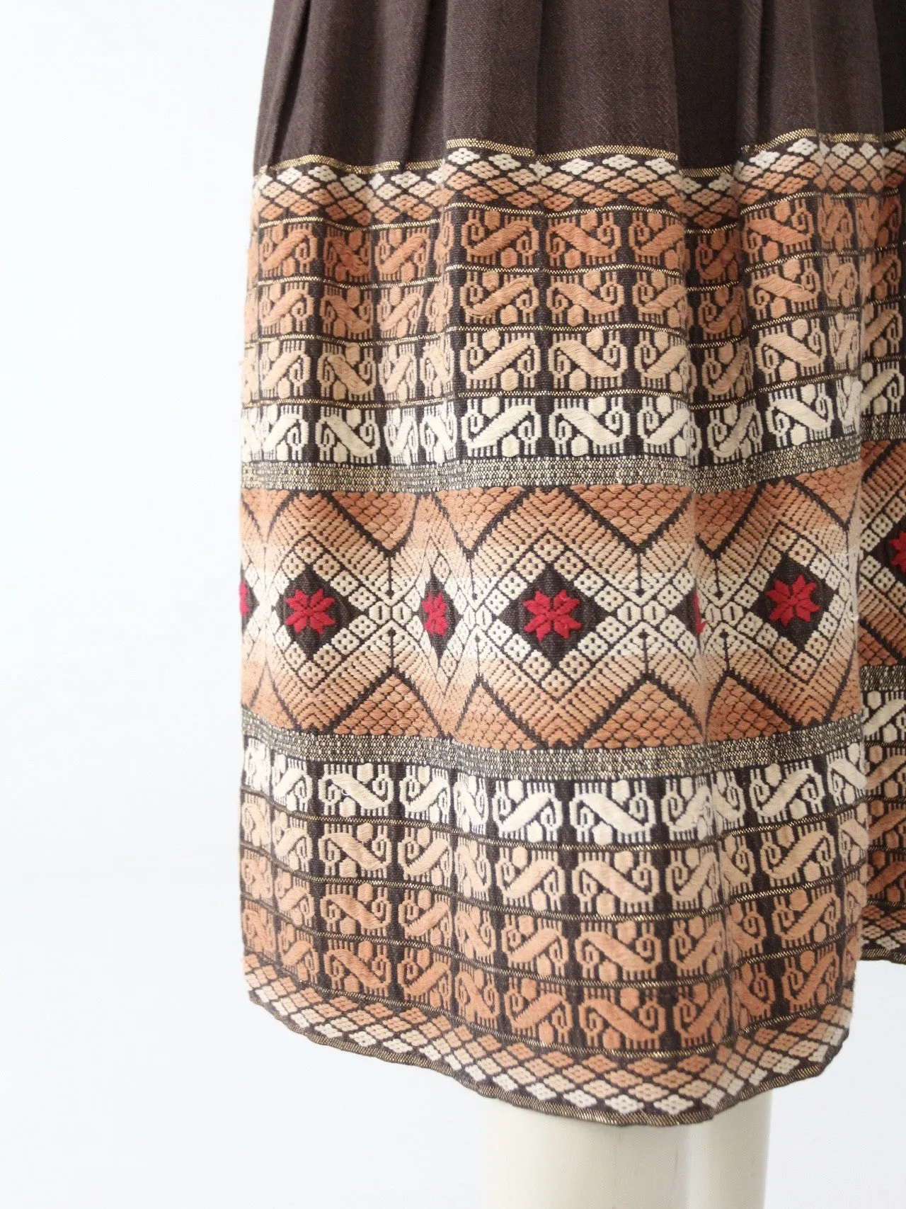 vintage 70s southwest midi skirt