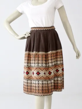 vintage 70s southwest midi skirt