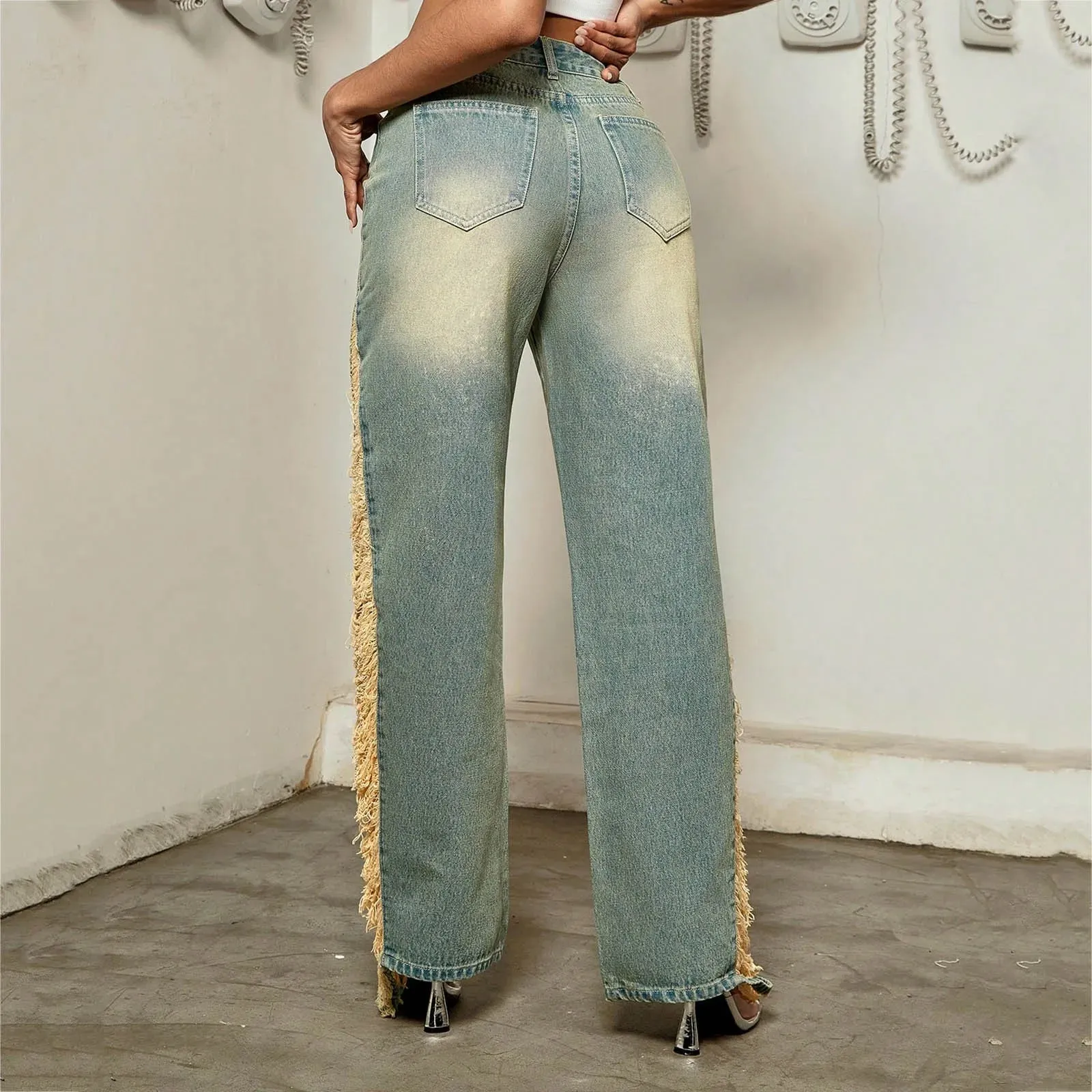 Vintage High Waist Stretchy Denim Jeans - 2024