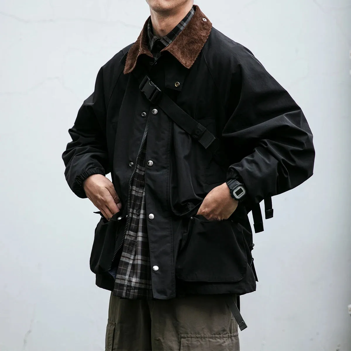 Vintage Windbreaker Jackets For Men - High Quality Casual Lapel Cargo Coat