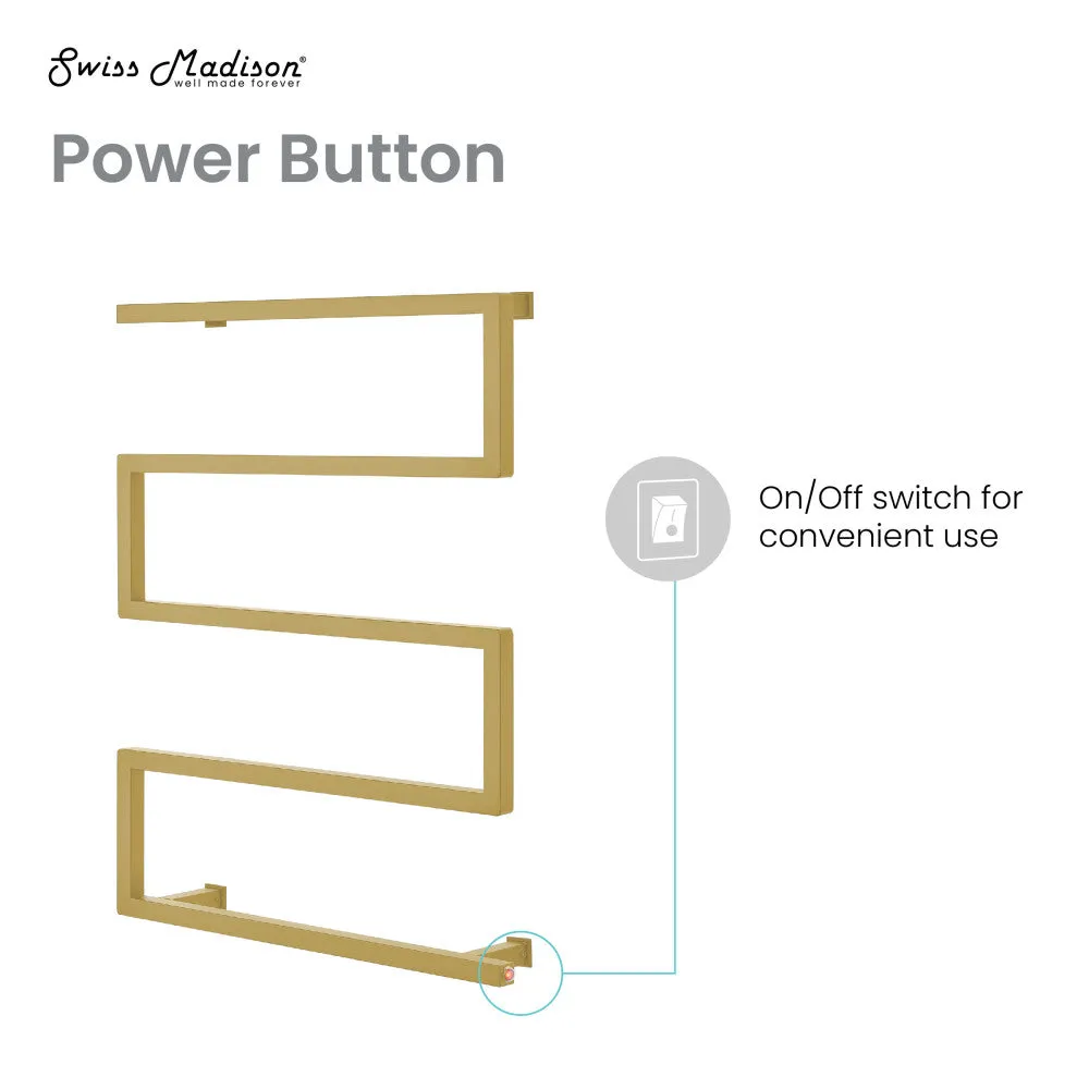 Voltaire 5-Bar Electric Towel Warmer in Brushed Gold