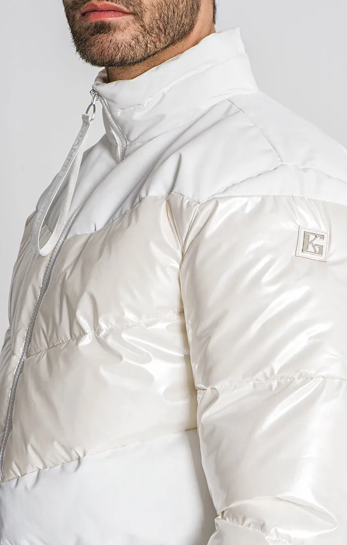 White Division Puffer Coat