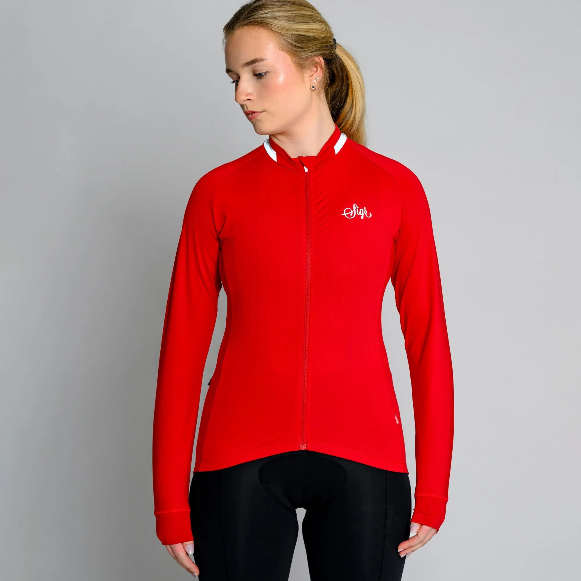 Wildflower Red Women's Long Sleeved Jersey