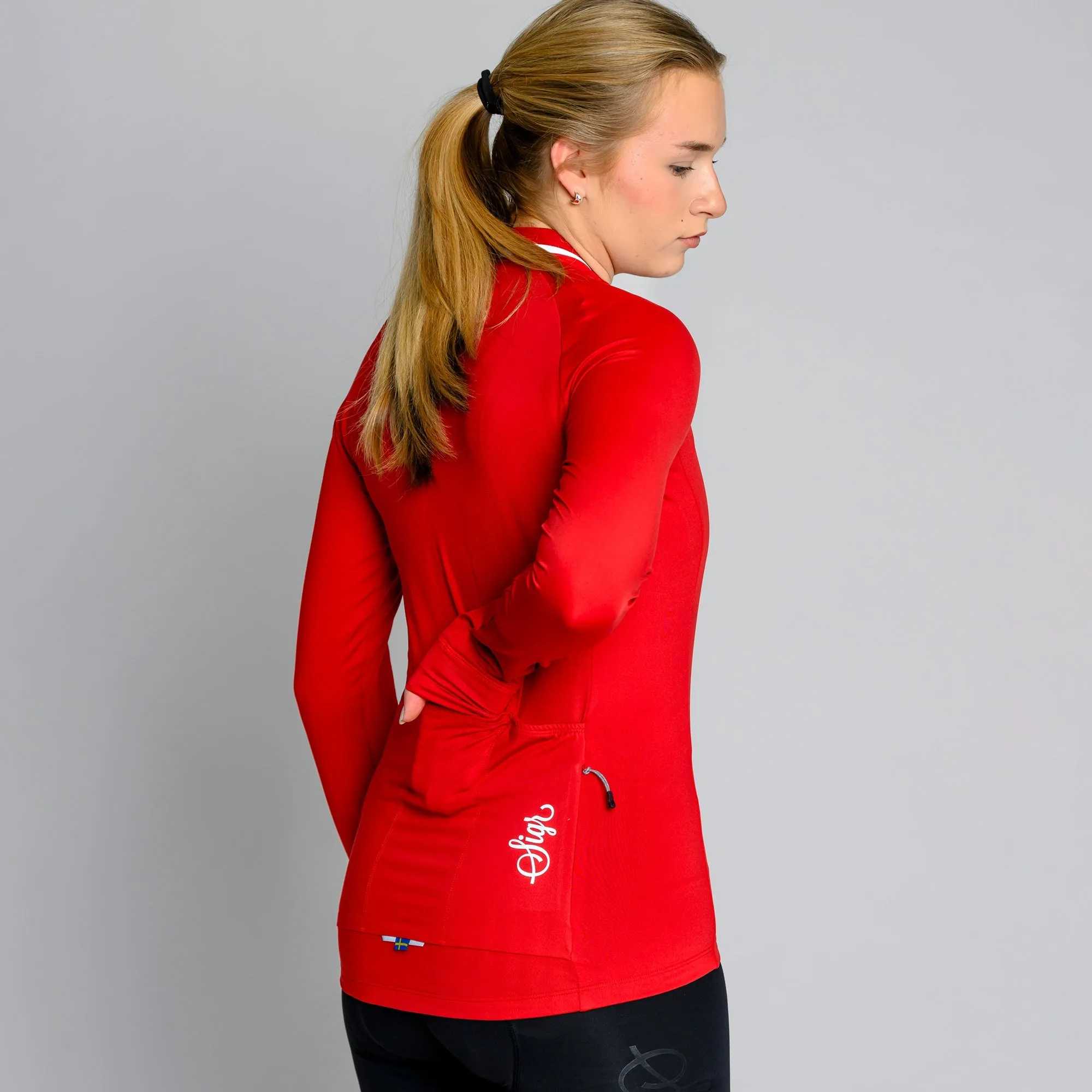 Wildflower Red Women's Long Sleeved Jersey