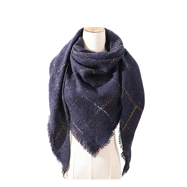 Womens Cashmere Blend Triangle Fashion Scarf