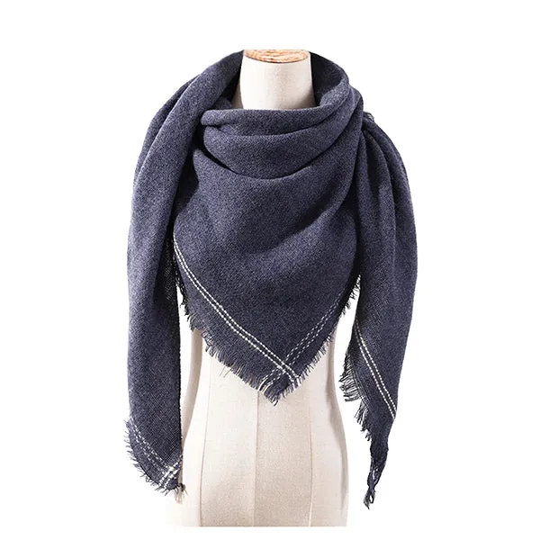 Womens Cashmere Blend Triangle Fashion Scarf