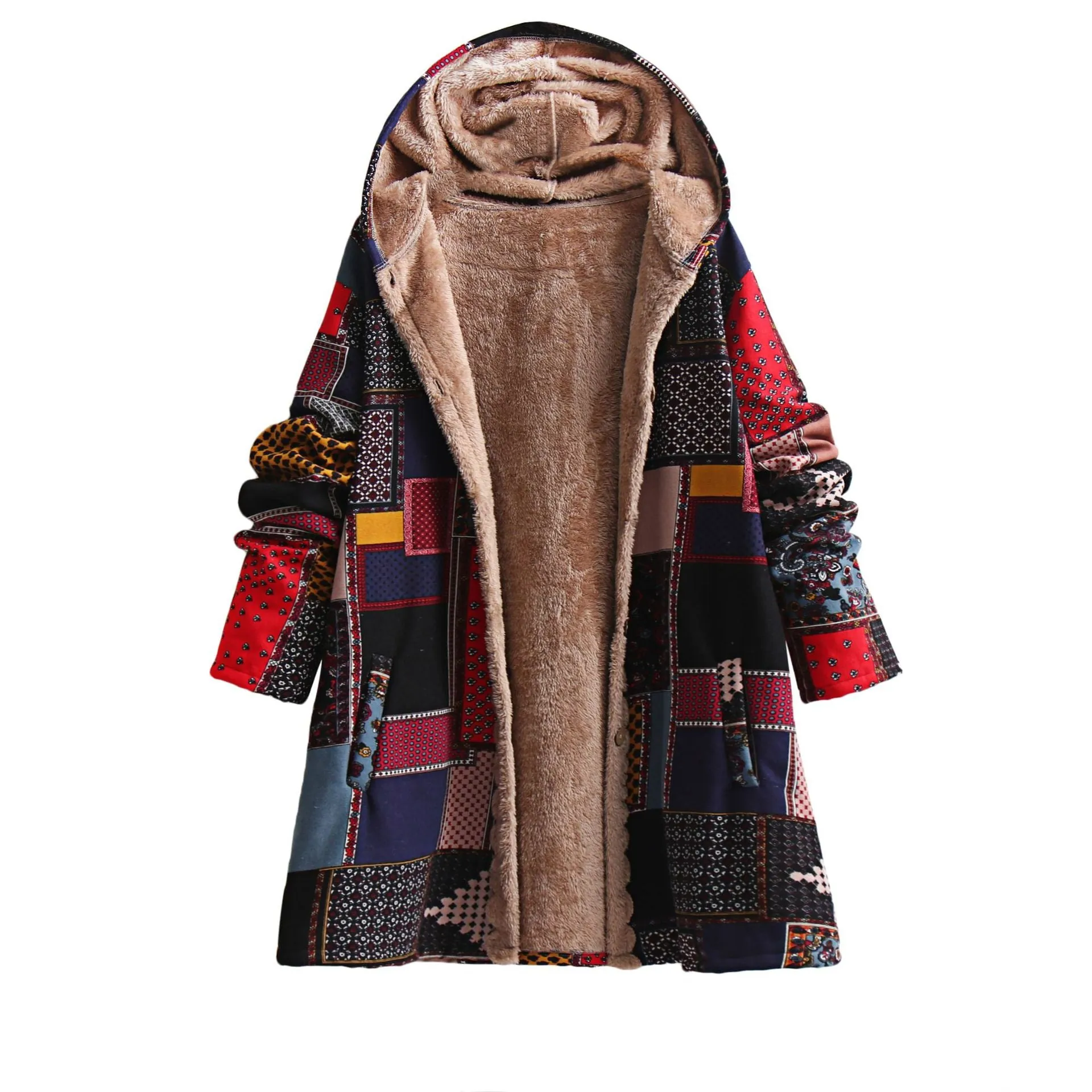 Women's  Hobo Baggy Cotton Padded Lined Coat