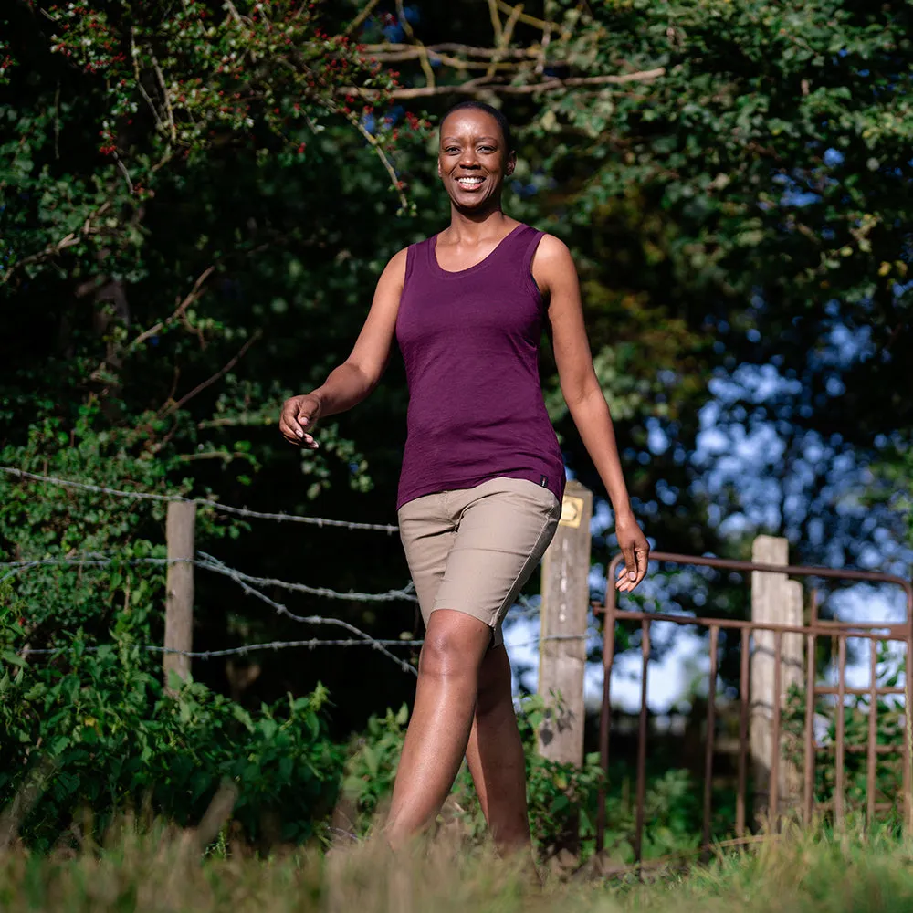 Womens Merino 150 Vest (Wine)