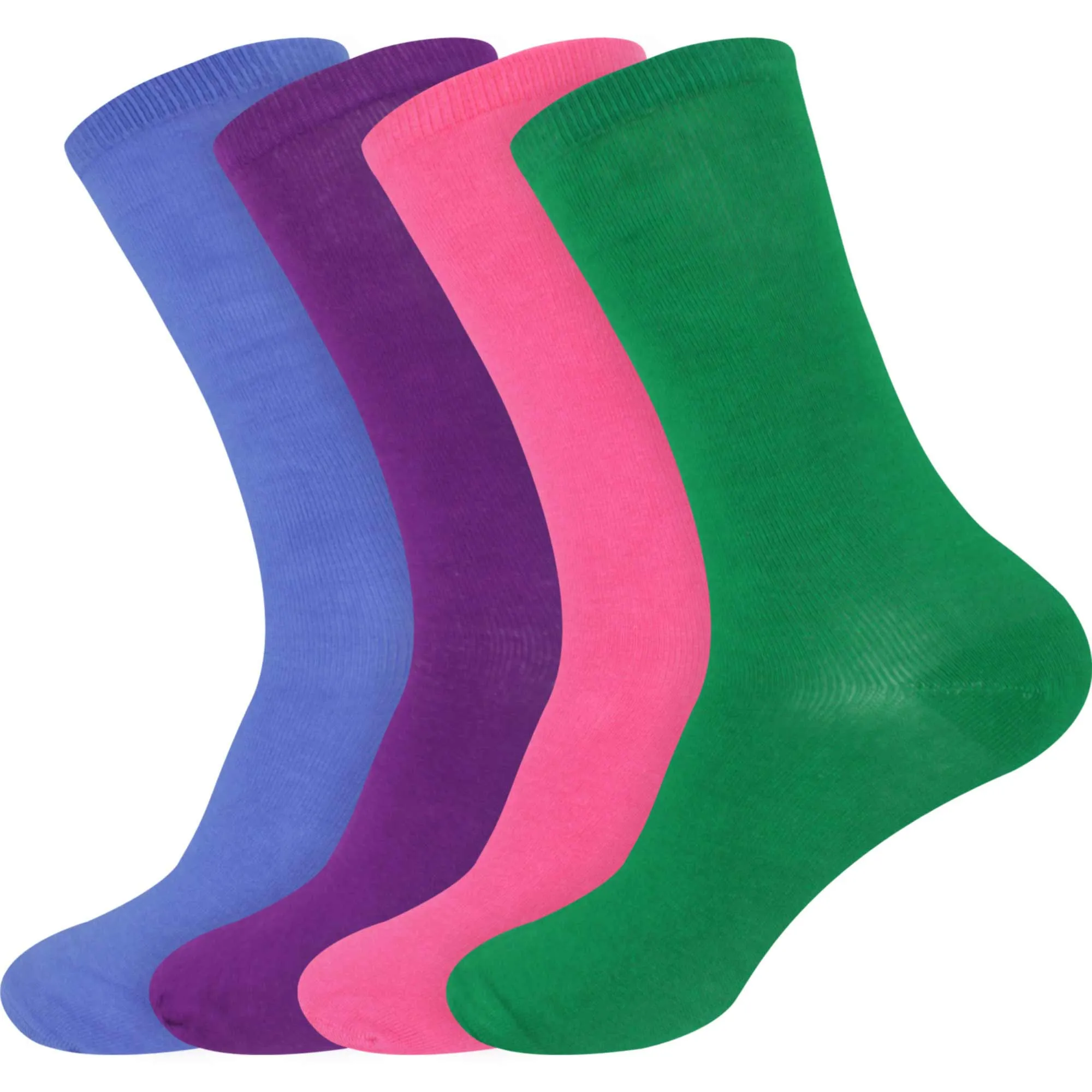 Women's Rayon from Bamboo Fiber Mid-Calf Socks - 4 Pair