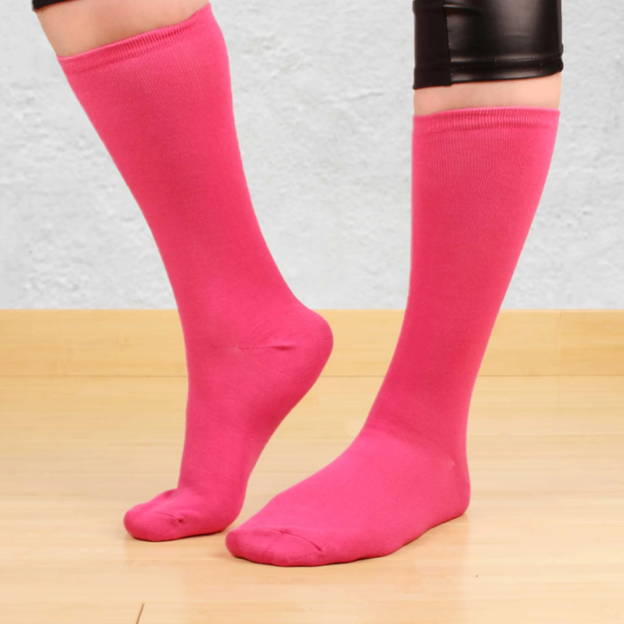 Women's Rayon from Bamboo Fiber Mid-Calf Socks - 4 Pair