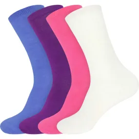 Women's Rayon from Bamboo Fiber Mid-Calf Socks - 4 Pair