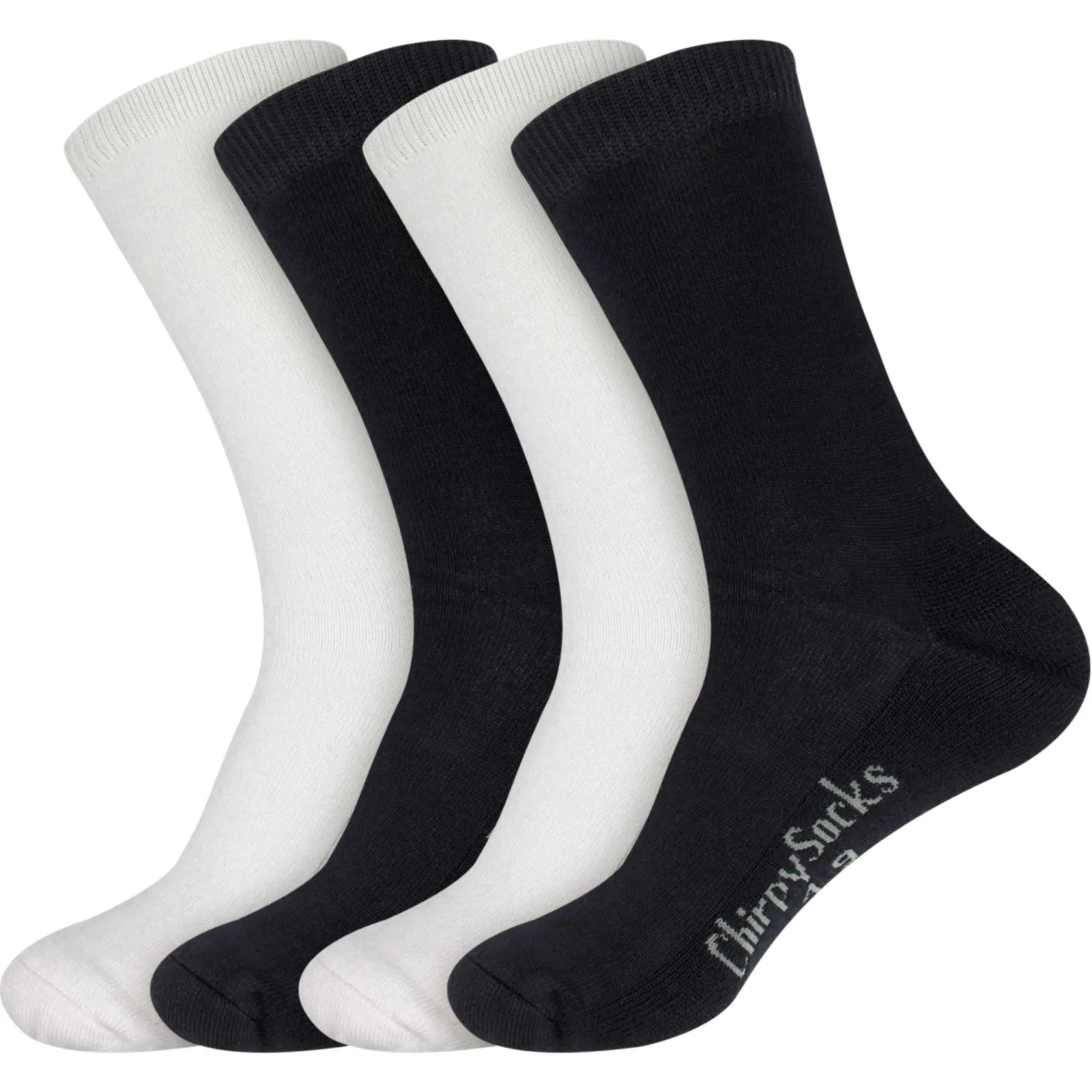 Women's Rayon from Bamboo Fiber Mid-Calf Socks - 4 Pair