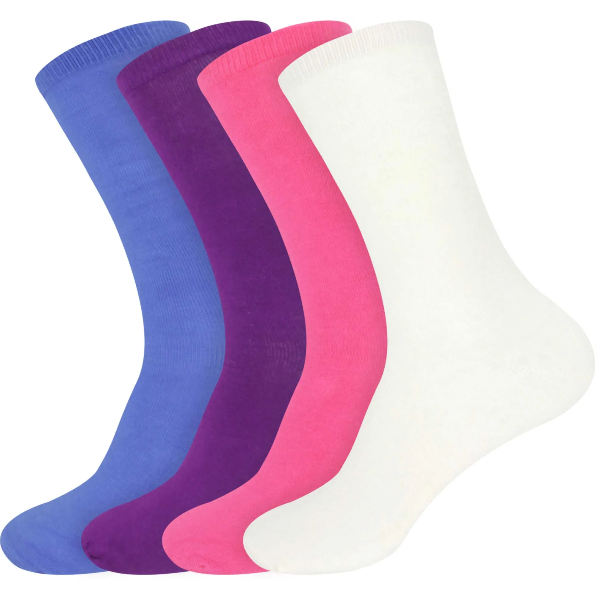 Women's Rayon from Bamboo Fiber Mid-Calf Socks - 4 Pair