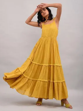 Yellow Cotton Maxi Dress